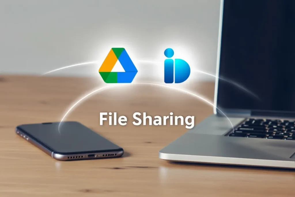 File Transfer Using Google Drive or idrop